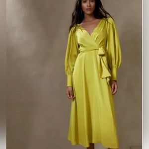 Banana Republic Blouson-Sleeve Celestial Maxi Dress NWT